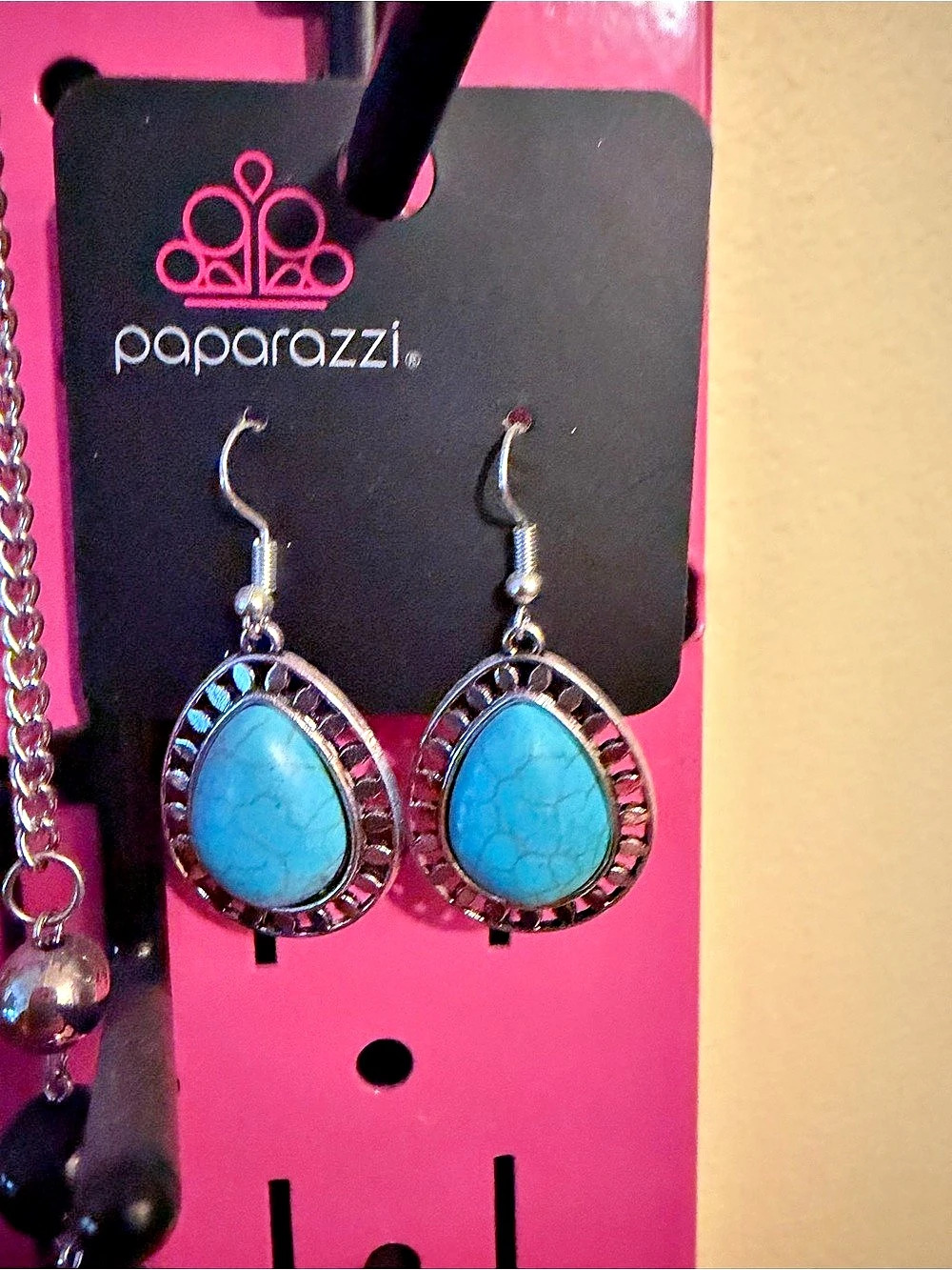 Paparazzi Turquoise-Colored Drop Earrings